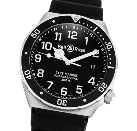 Bell and Ross Professional Collection Type Marine Black Watches for sale