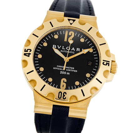 Pre Owned Bvlgari Diagono Professional WSD38 YGL Watch