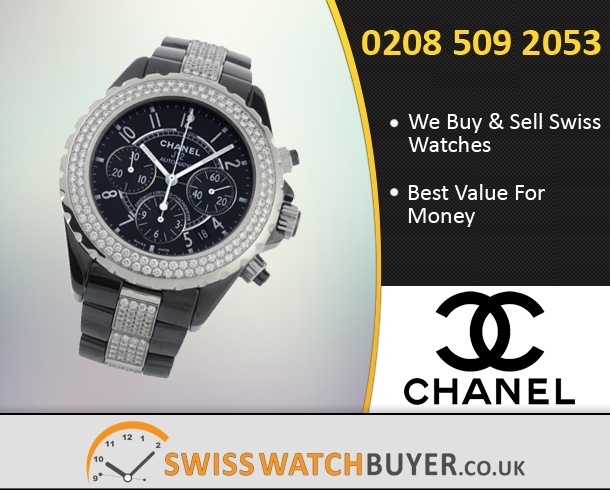 Chanel J12 Black Ceramic Diamond Chronograph 41mm Watch H1706